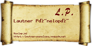Lautner Pénelopé névjegykártya
